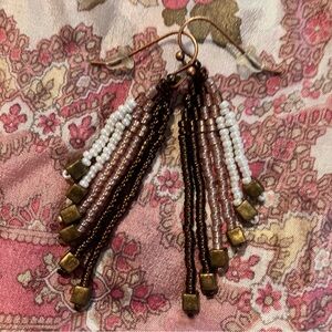 HAND CRAFTED BOHEMIAN BEADED EARRINGS *NEW *JAPANESE GLASS BEADS *LIGHTWEIGHT